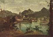 Stadt und See von Como camille corot